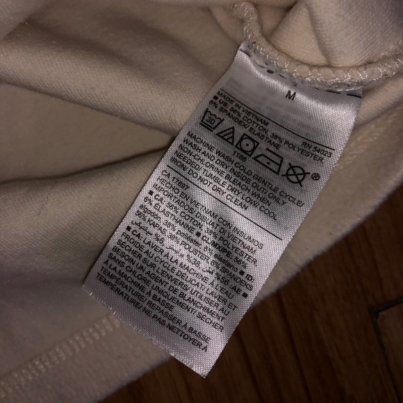 Old Navy White Fleece Sweatshirt, M - Picture 3 of 5